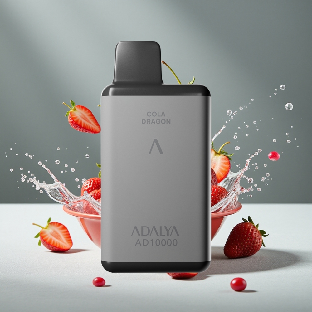 Adalya AD 10000 Puffs Erdbeer-Splash Sandgestrahltes Gummi-Design