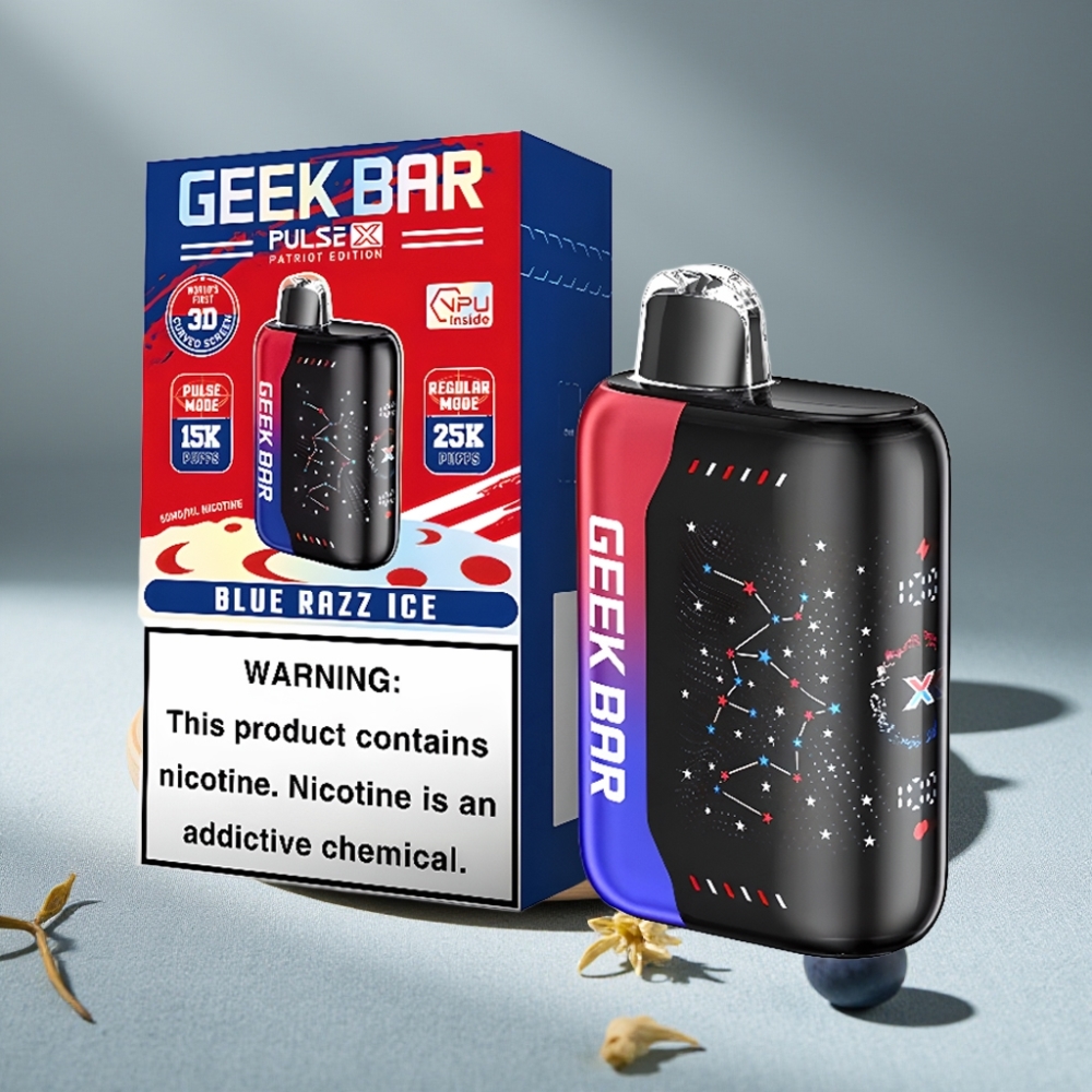 Geek Bar Pulse X 25000 Puffs 18mL Dual Mesh Coil Patriotische Ausgabe