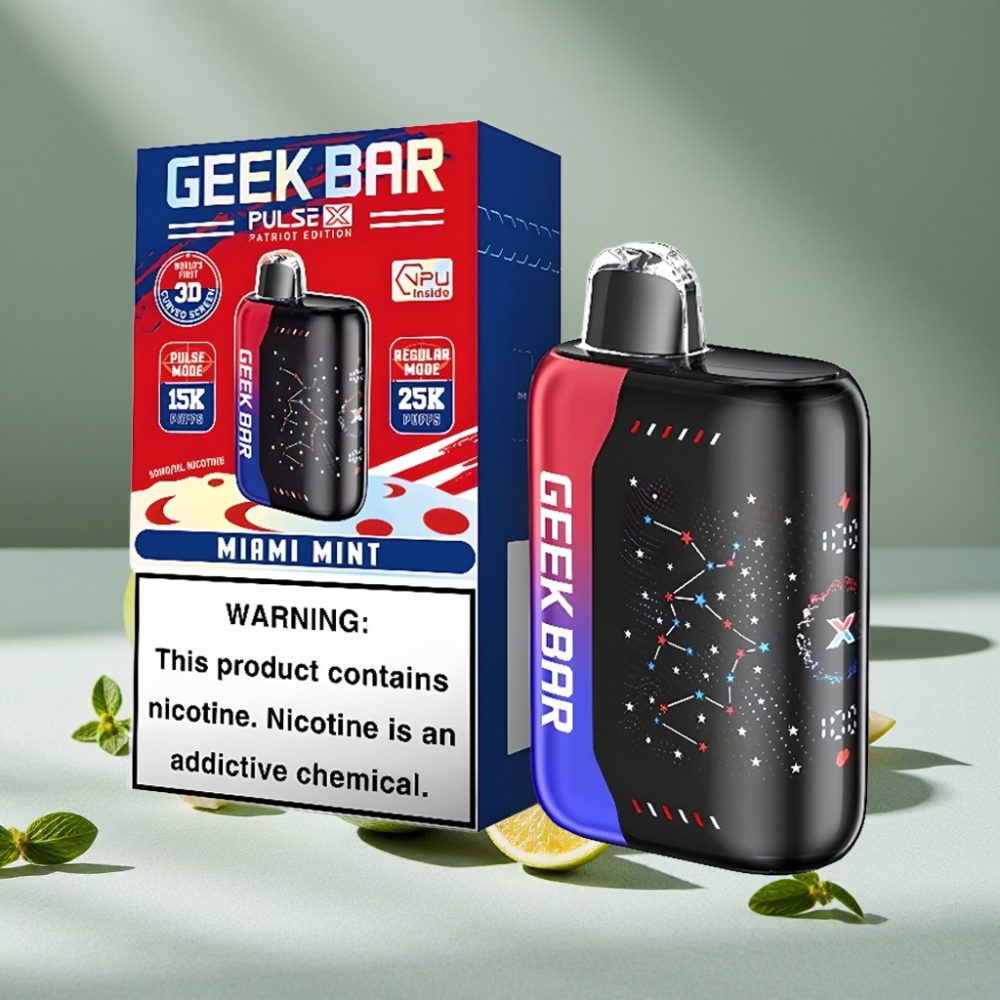 Geek Bar Pulse X 25000 Puffs 18mL Dual Mesh Coil Patriotische Ausgabe