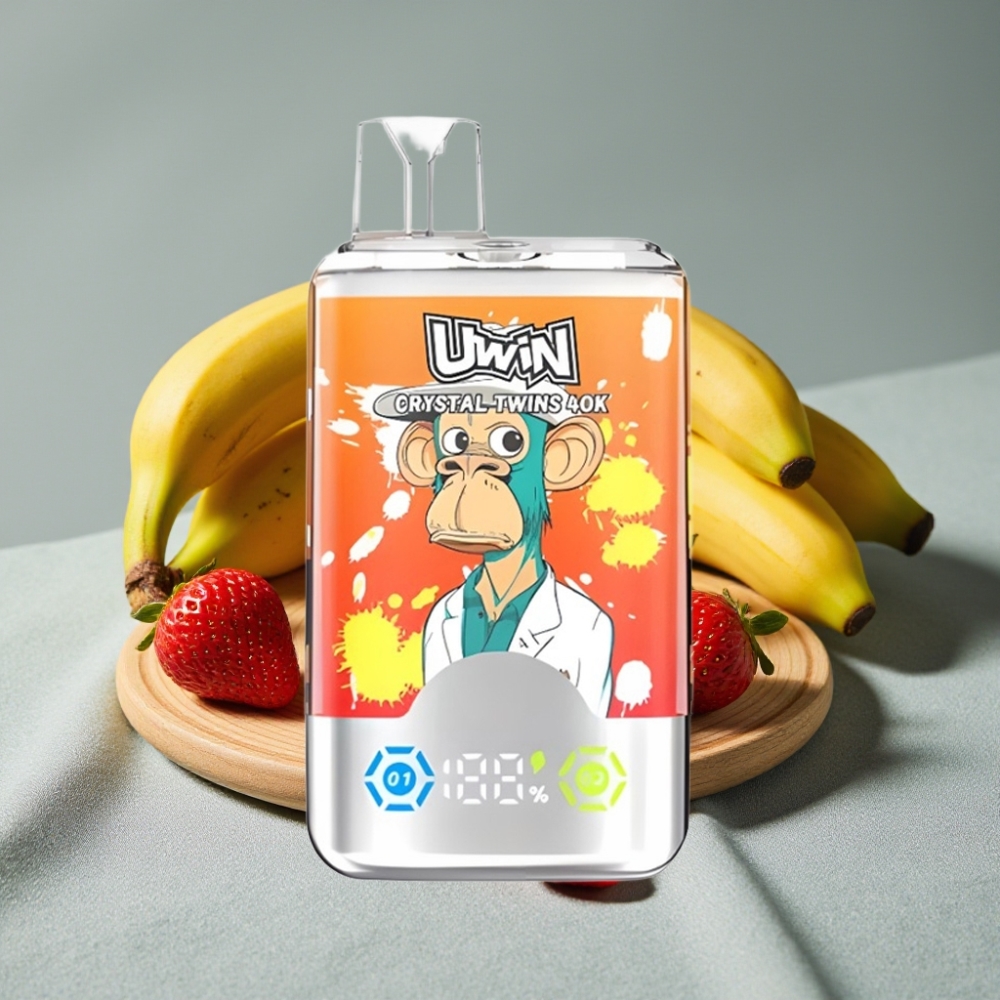 UWIN Crystal Twins 40000 Puffs 0.6 Ohm Erdbeer-Banane Liebe 66