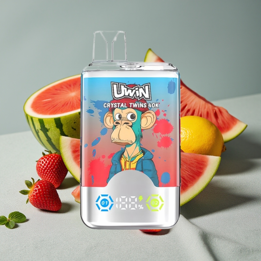 UWIN Crystal Twins 40000 Puffs Doppelflavor Erdbeer-Wassermelone-Zitrone-Limette