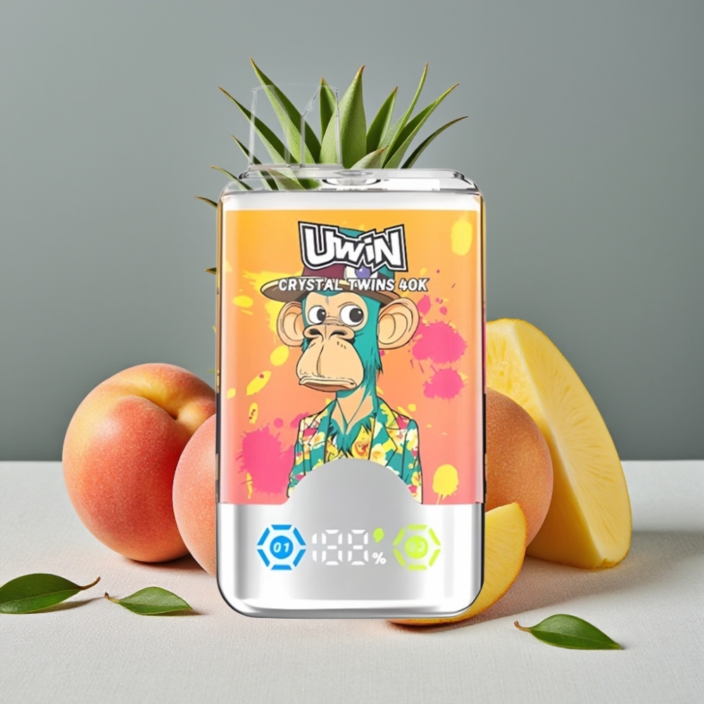 UWIN Crystal Twins 40000 Puffs Doppelgeschmack Pfirsich Mango Ananas Red Bull