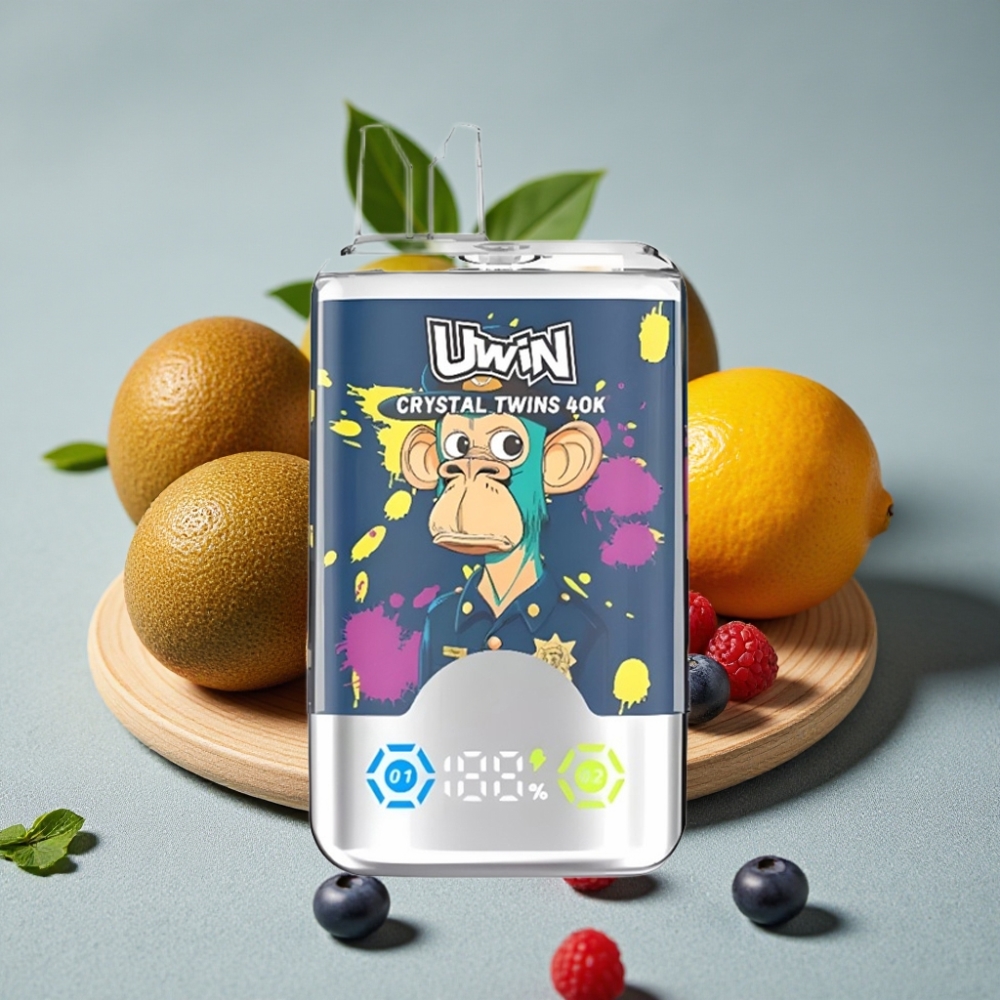 UWIN Crystal Twins 40000 Puffs Kiwi Passionsfrucht Guave & Type-C