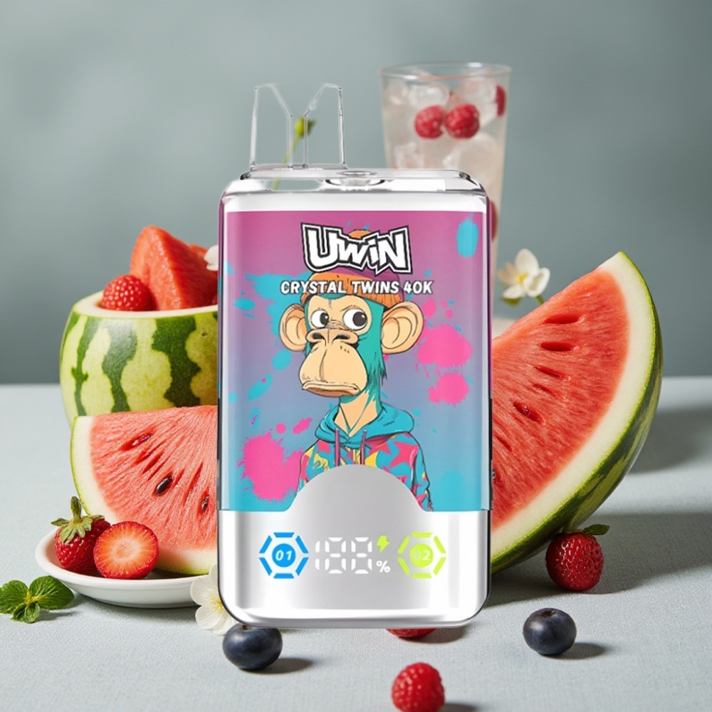 UWIN Crystal Twins 40000 Puffs Wassereis-Mischbeeren & 32ml
