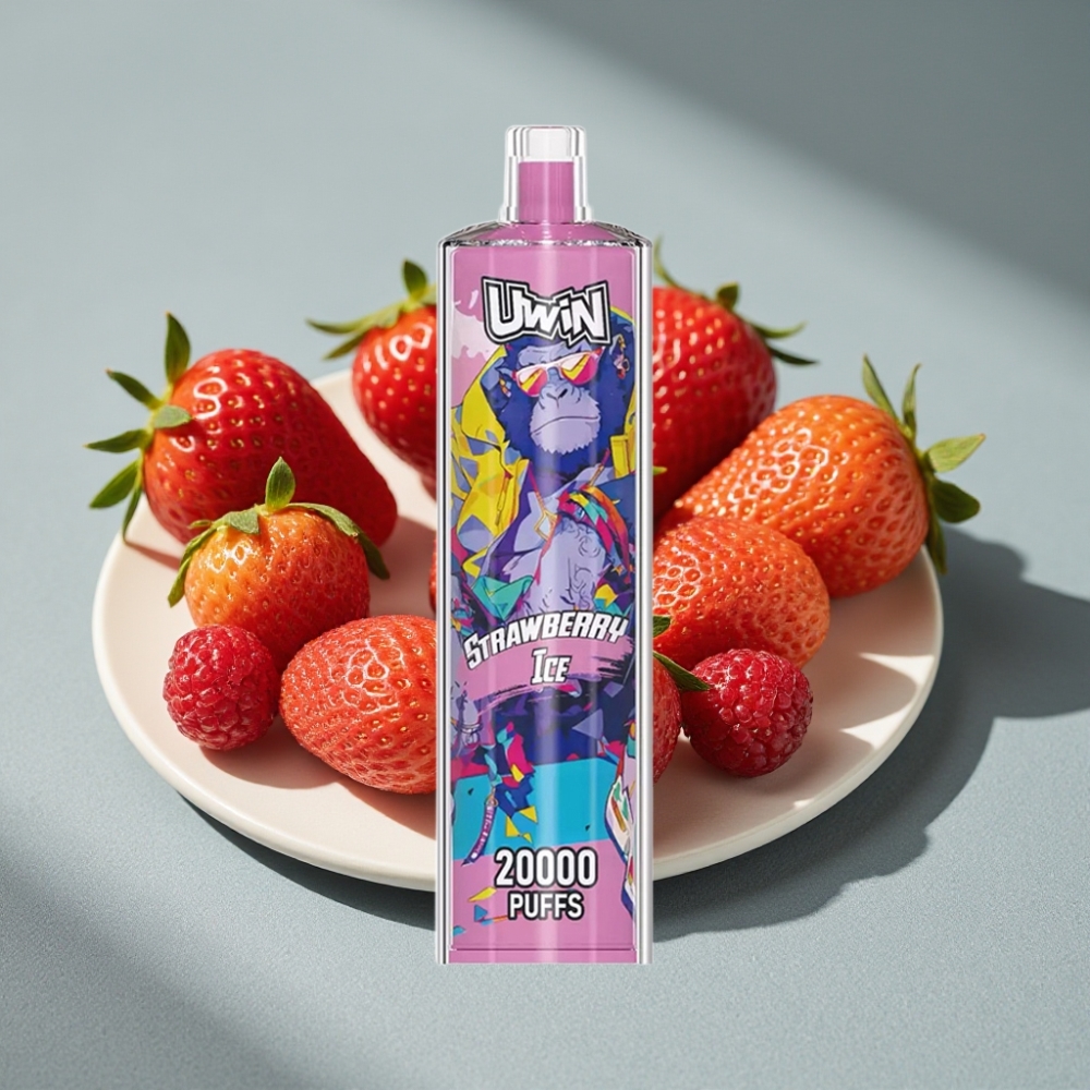 Uwin Shisha Hookah Crystal 20000 Puffs Erdbeere-Eis 22ml